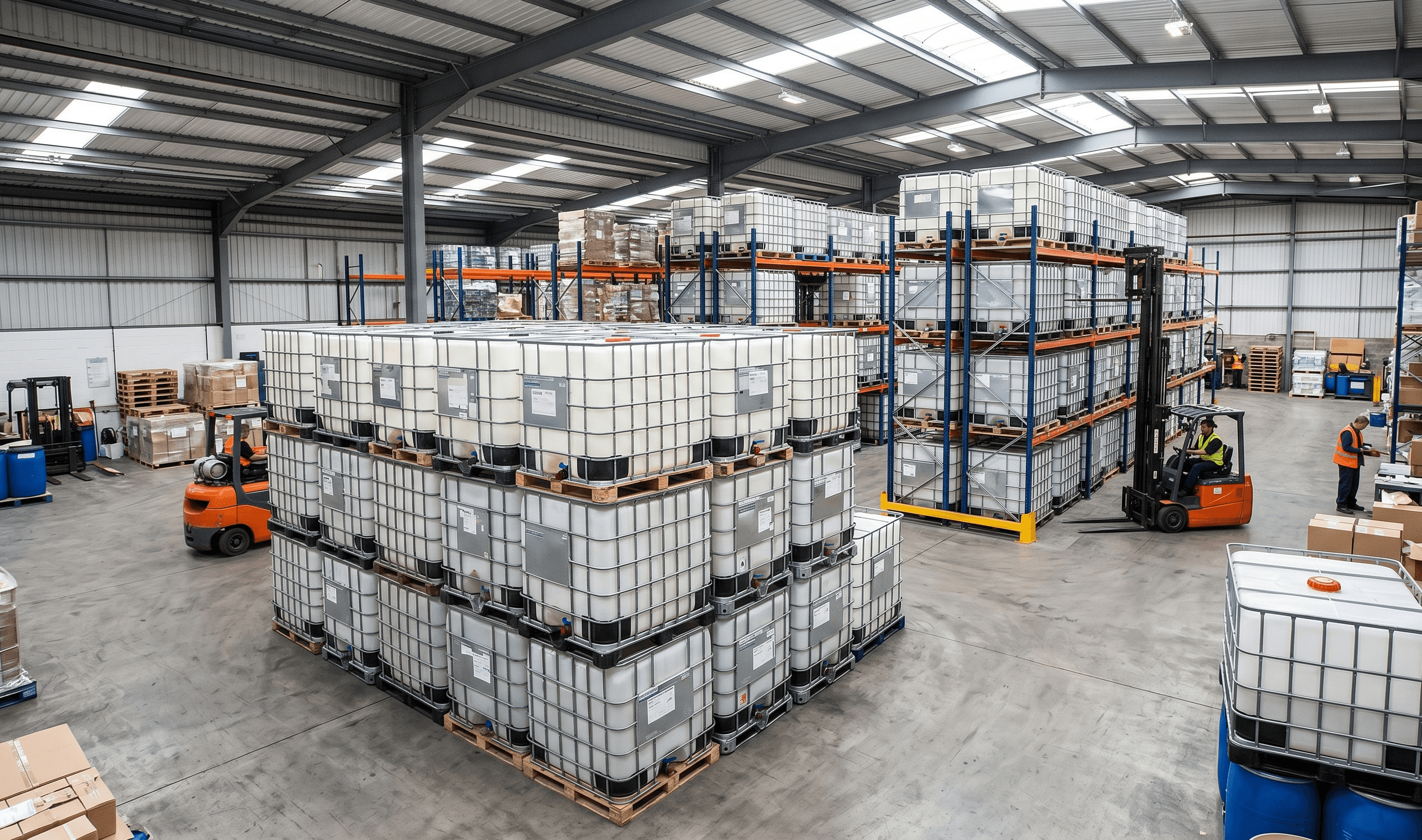 Our Lexington warehouse — 500+ totes ready to ship