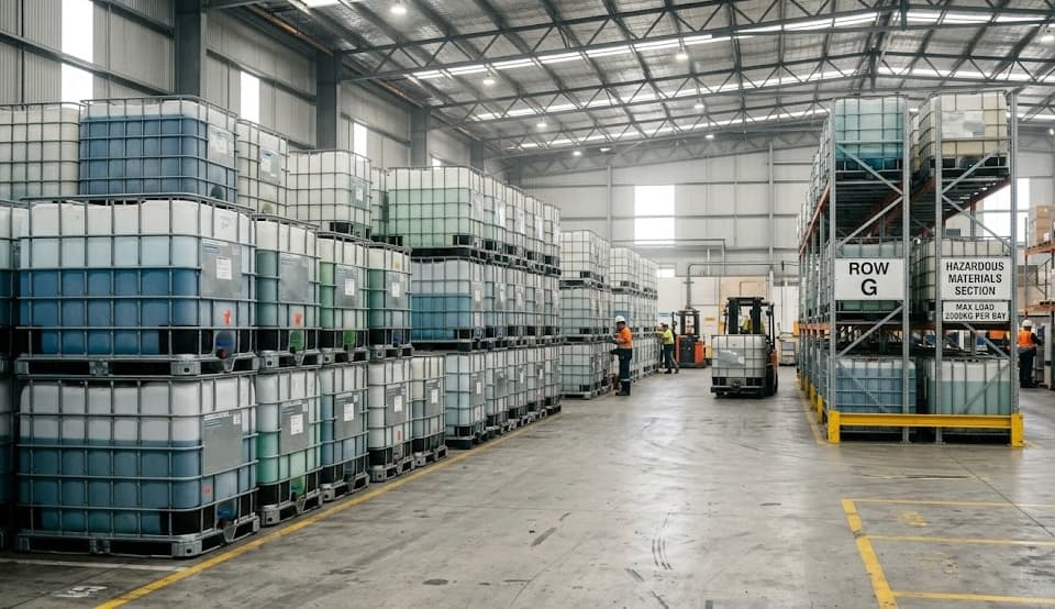 Color-coded storage zones for different grades